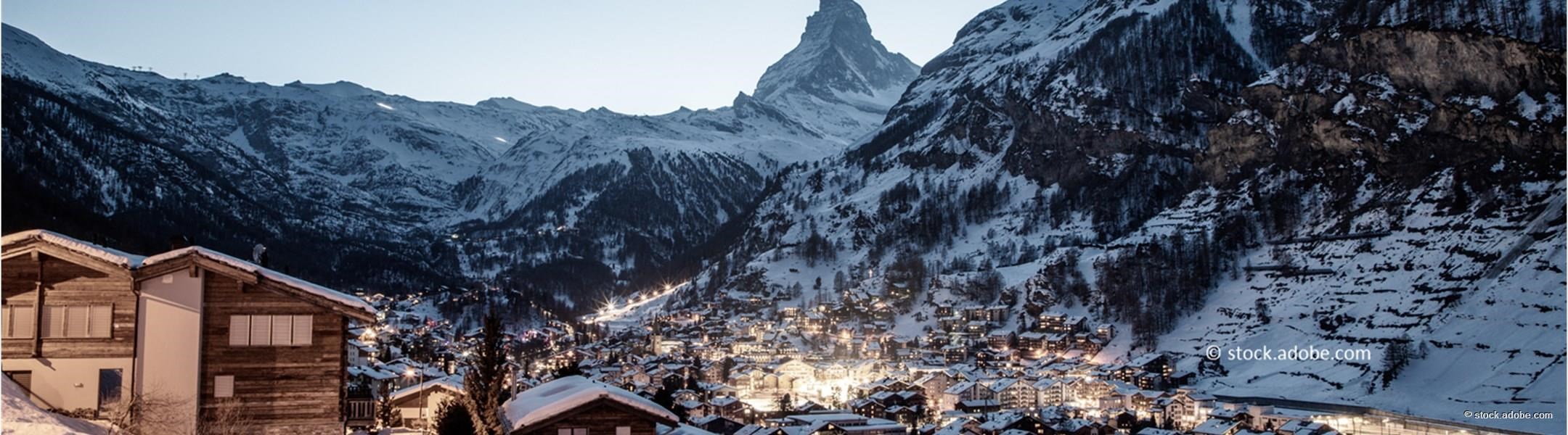 Blick auf Zermatt und Matterhorn 
