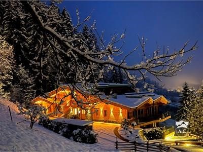 Panorama Chalet-Lodges im Winter