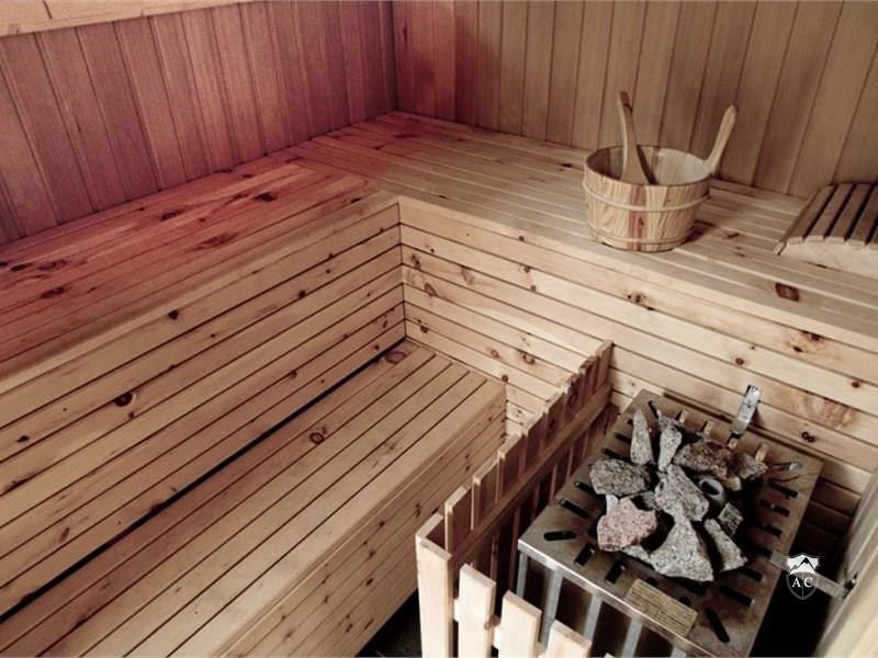 Private Sauna in beiden Chalets