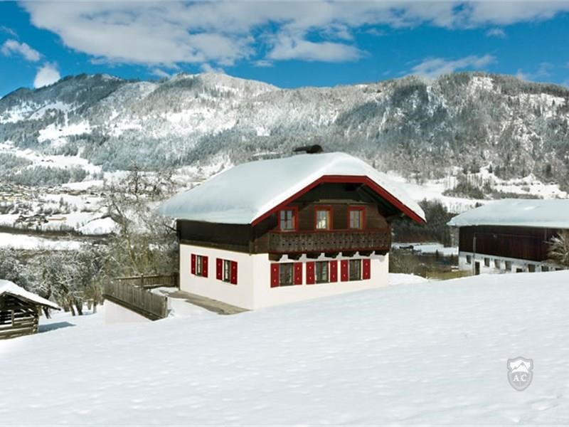 Panorama Chalet im Winter animierte Darstellung