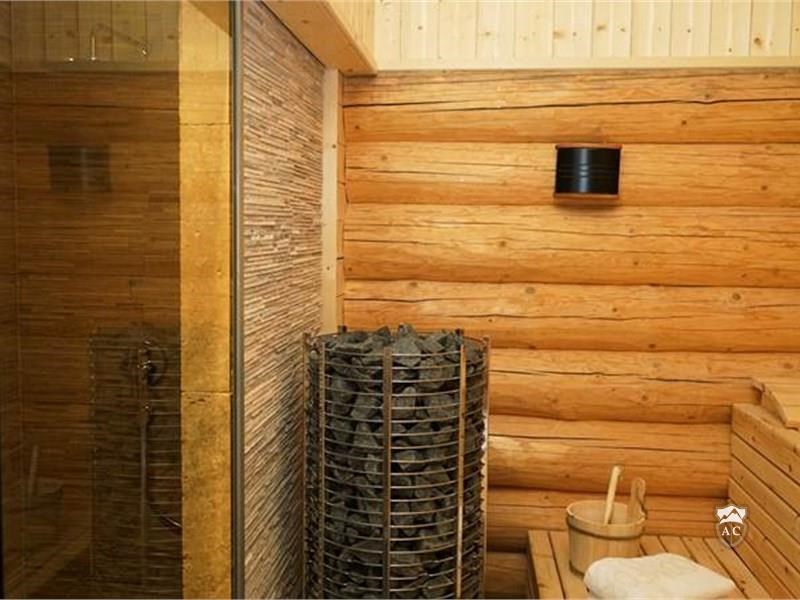 Dusche in der Sauna