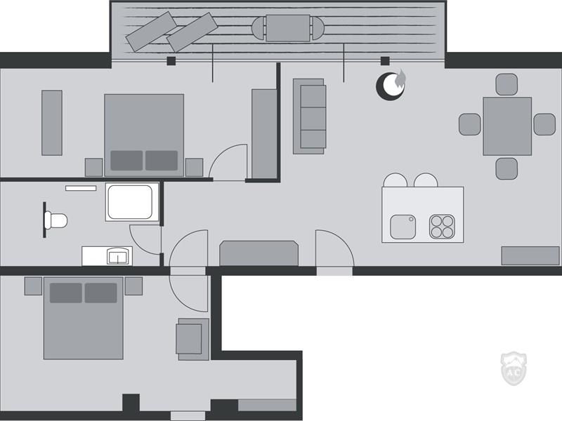 Grundriss Apartment 4