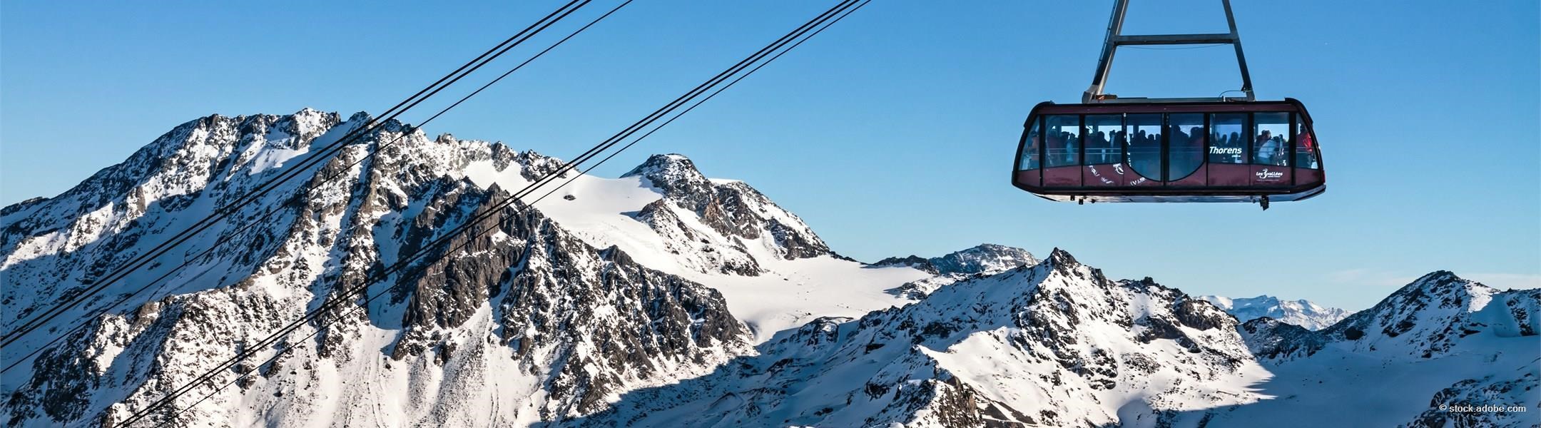 Liftanlage im Skigebiet Trois Vallées 