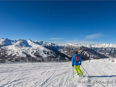 Skifahren mit Bergpanorama am Katschberg 