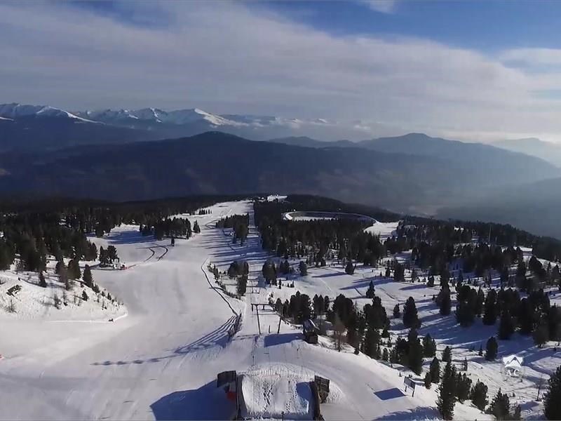 Panoramasicht vom Skigebiet aus