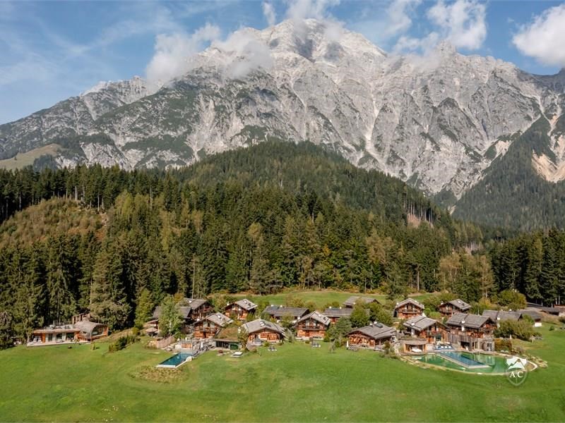 Blick Auf Das Chaletdorf