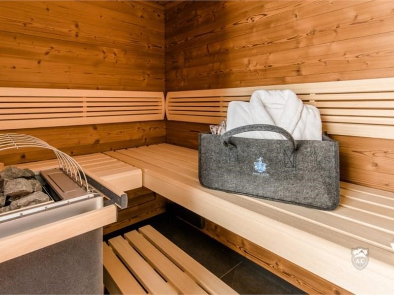 Detail Sauna im Luxus Chalet