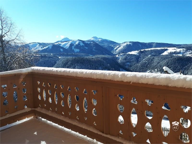 Ausblick vom Balkon im Winter